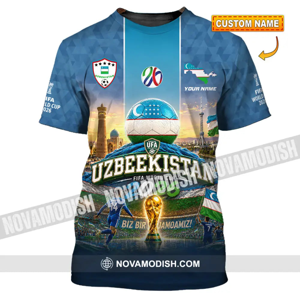 Unisex Shirt - Custom Uzbekistan World Cup 2026 Shirt - T-shirt