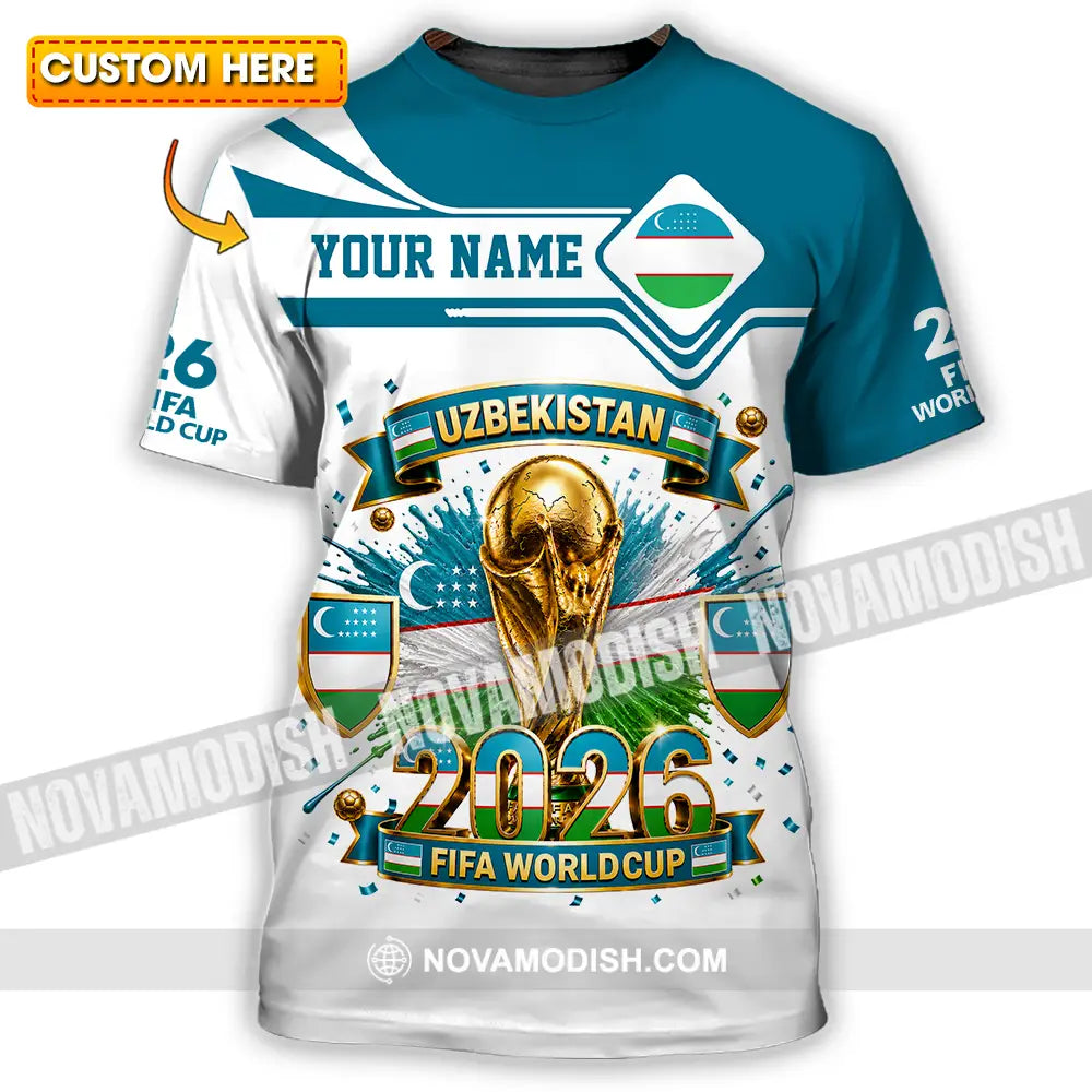 Unisex Shirt - Custom Uzbekistan World Cup 2026 Shirt - T-shirt