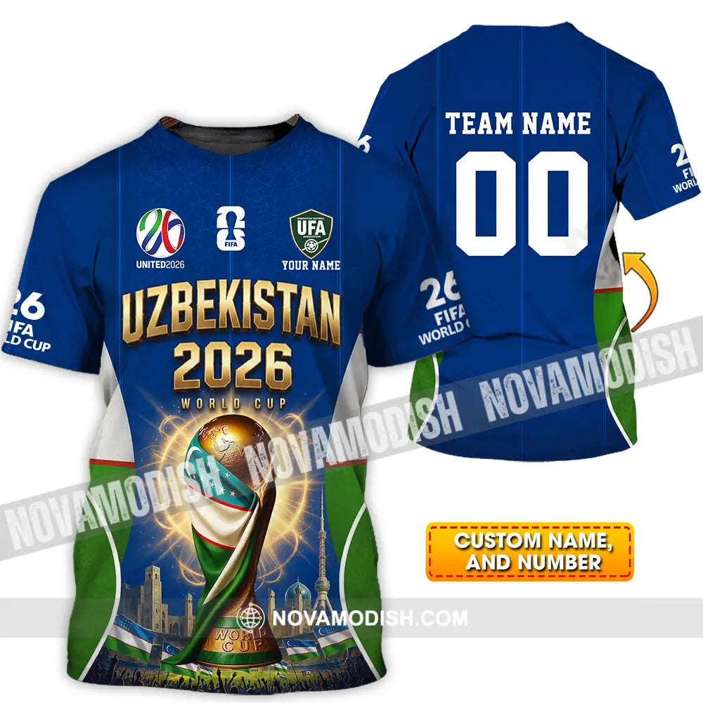 Unisex Shirt - Custom Uzbekistan World Cup 2026 Shirt - T-shirt