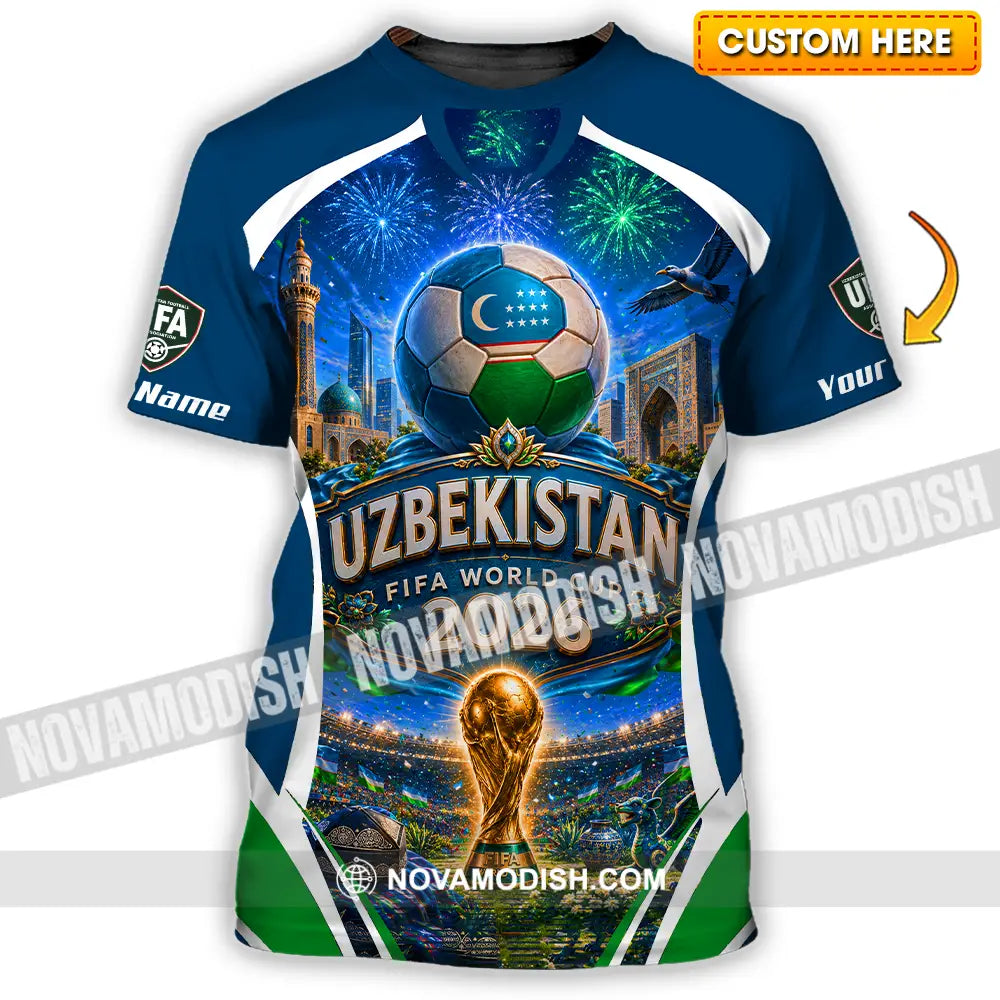Unisex Shirt - Custom Uzbekistan World Cup 2026 Shirt - T-shirt