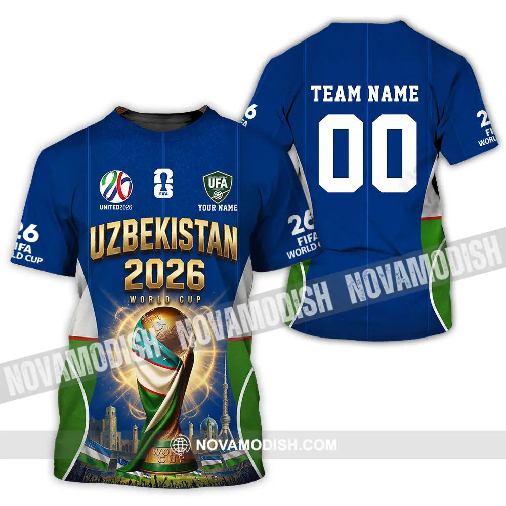 Unisex Shirt - Custom Uzbekistan World Cup 2026 Shirt - T-Shirt / S - T-shirt