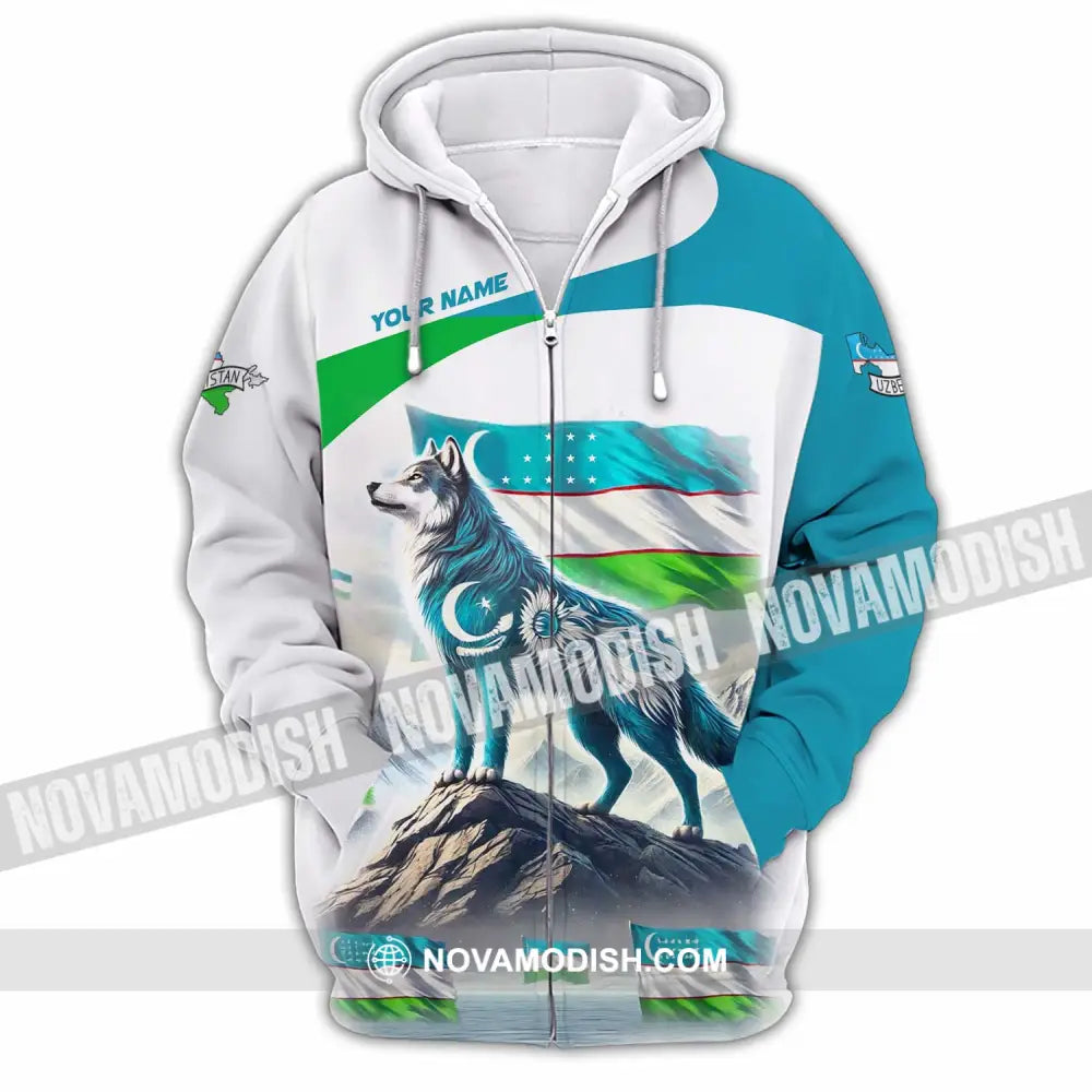 Unisex Shirt - Custom Uzbekistan Shirt - Zipper Hoodie / S - T-shirt