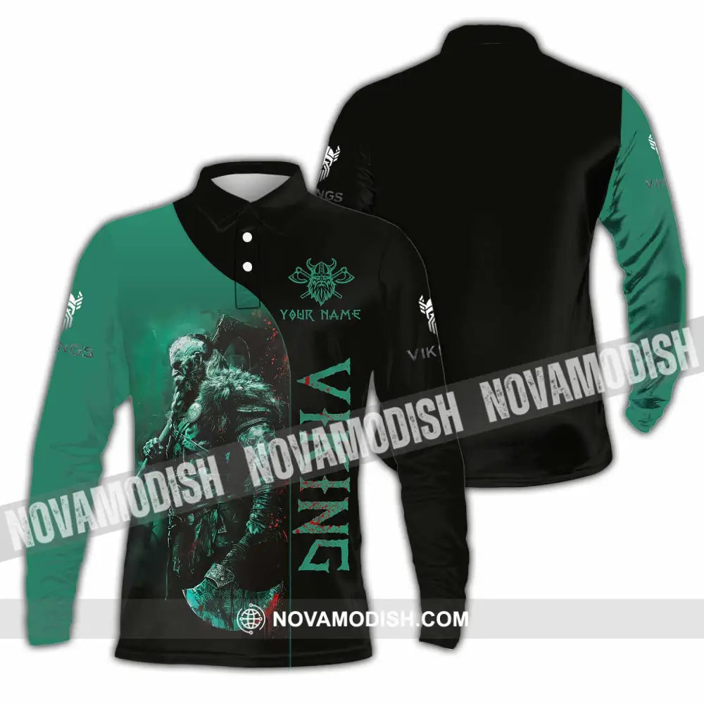 Unisex Shirt - Custom Viking Shirt Long Sleeve Polo / S T-shirt