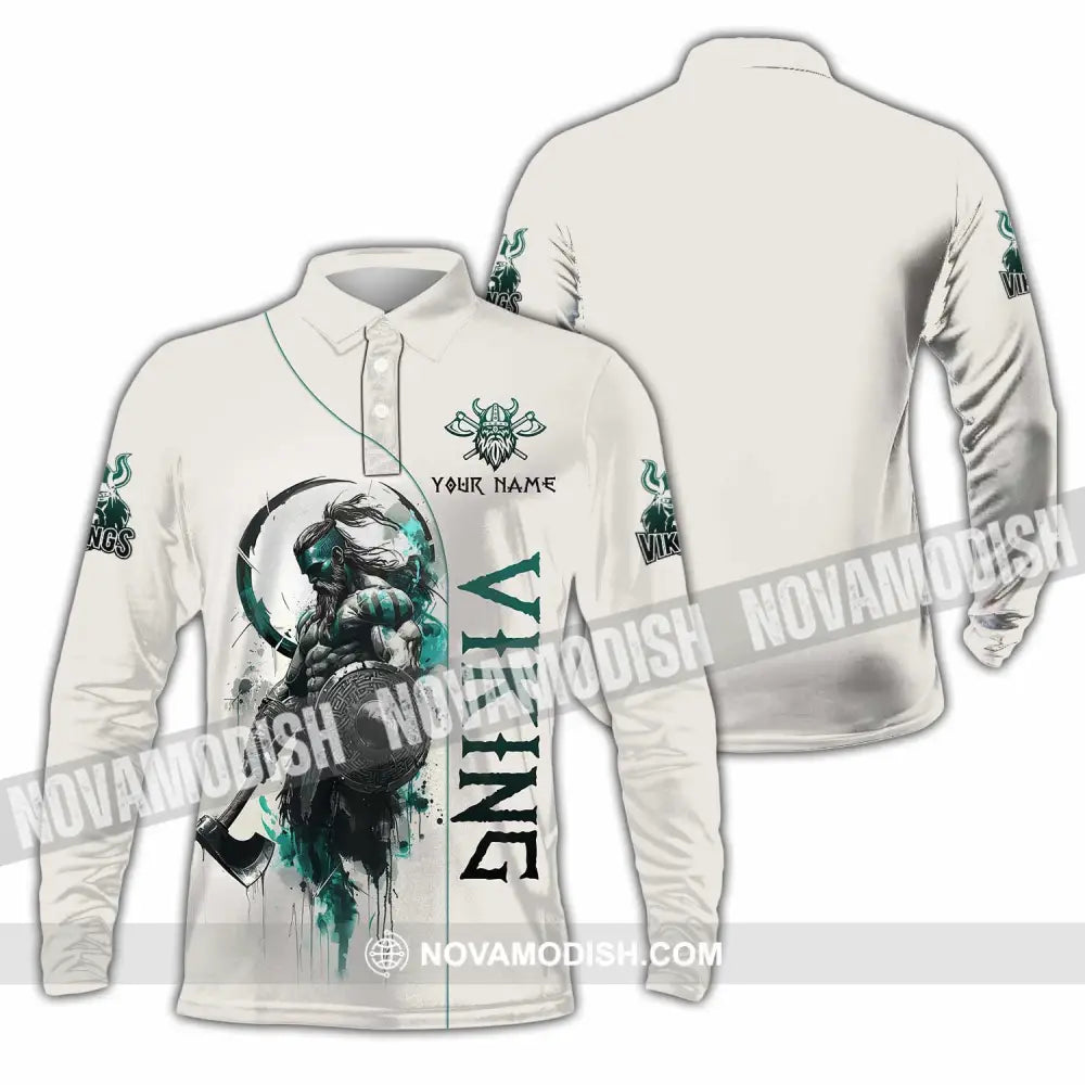 Unisex Shirt - Custom Viking Shirt Long Sleeve Polo / S T-shirt