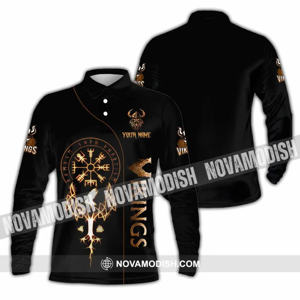 Unisex Shirt - Custom Viking Shirt Long Sleeve Polo / S T-shirt
