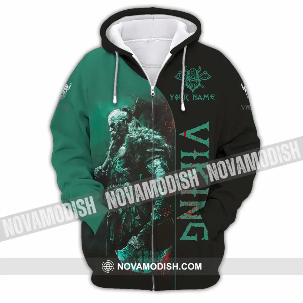Unisex Shirt - Custom Viking Shirt Zipper Hoodie / S T-shirt