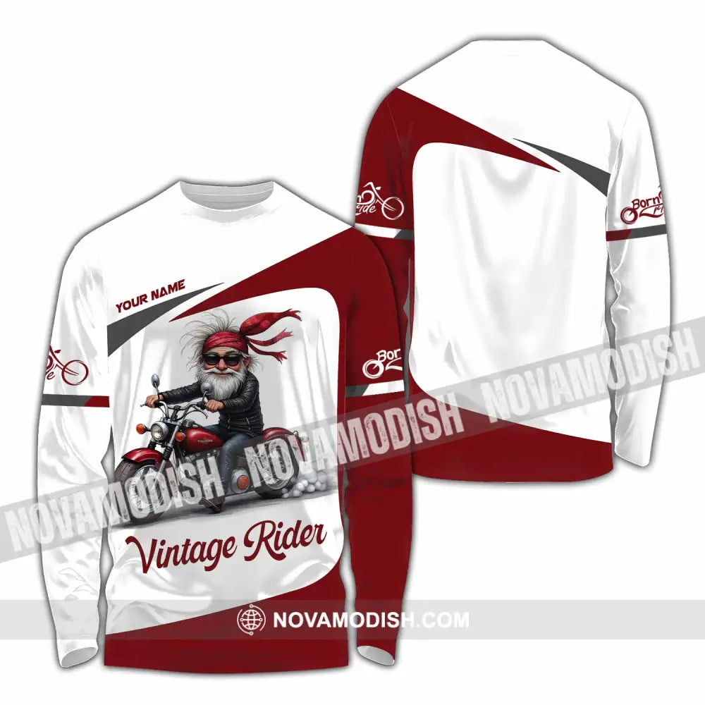 Unisex Shirt - Custom Vintage Rider Shirt - Long Sleeve Shirt / S - T-shirt