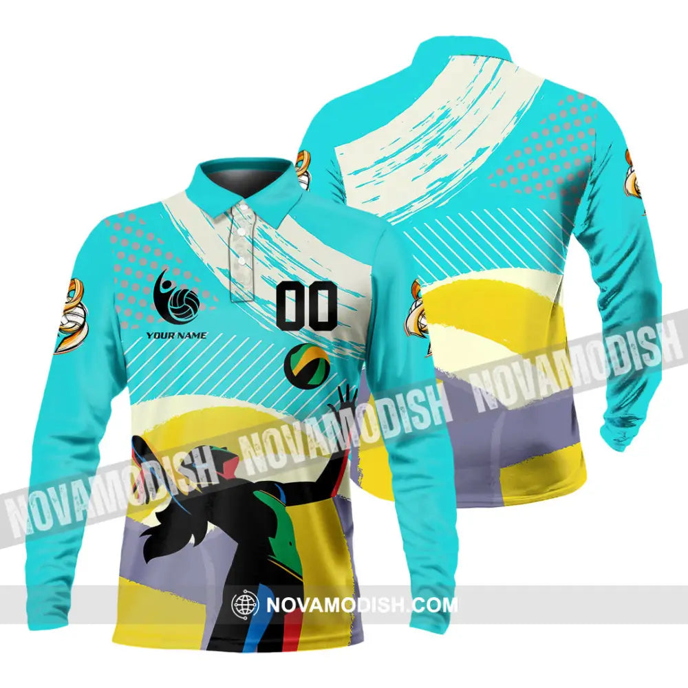 Unisex Shirt - Custom Volleyball 3D Shirt - Long Sleeve Polo / S - T-shirt