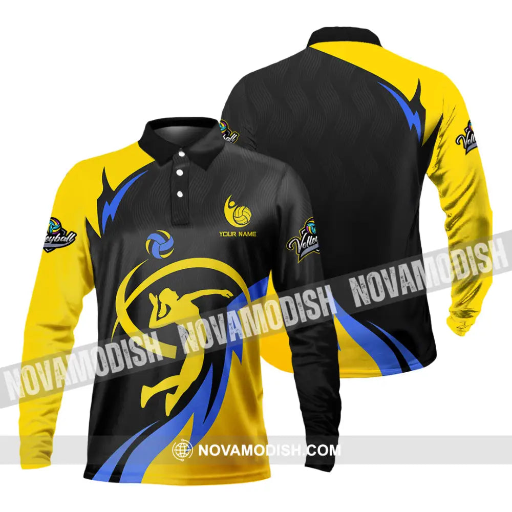 Unisex Shirt - Custom Volleyball 3D Shirt - Long Sleeve Polo / S - T-shirt