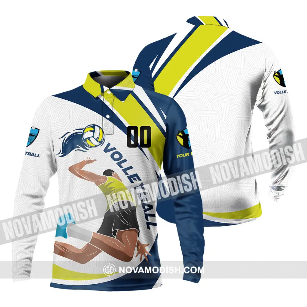 Unisex Shirt - Custom Volleyball 3D Shirt - Long Sleeve Polo / S - T-shirt