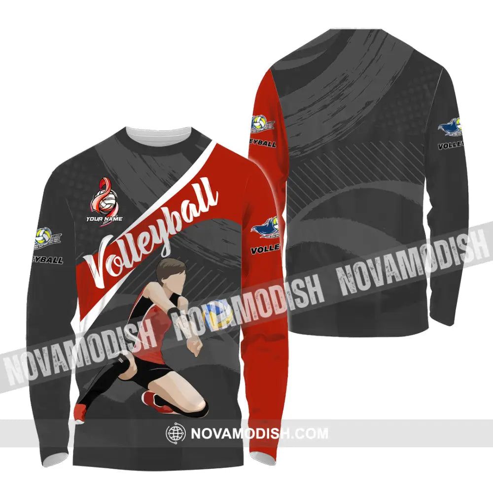 Unisex Shirt - Custom Volleyball 3D Shirt - Long Sleeve Shirt / S - T-shirt