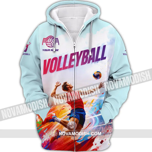 Unisex Shirt - Custom Volleyball 3D Shirt Zipper Hoodie / S T-shirt