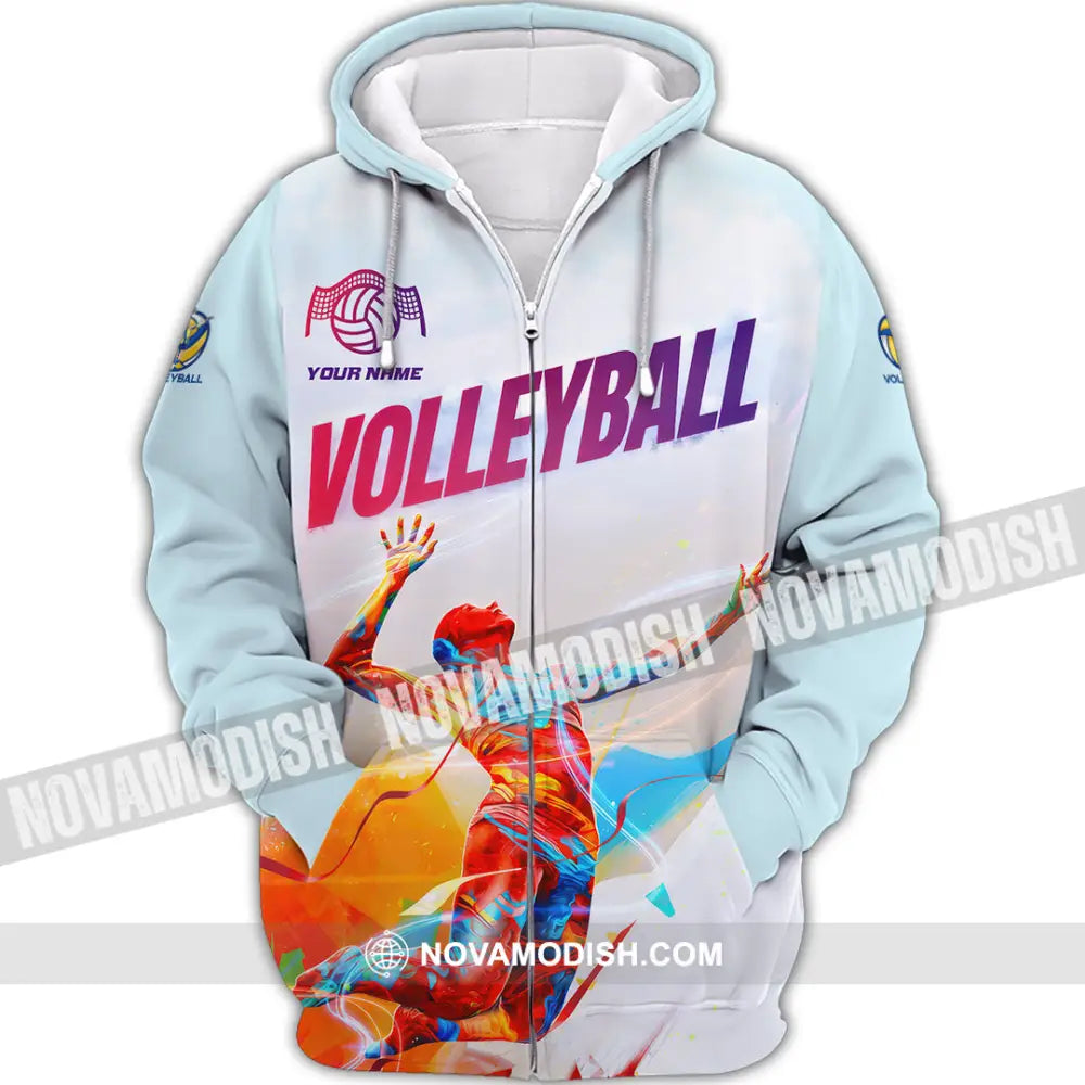 Unisex Shirt - Custom Volleyball 3D Shirt Zipper Hoodie / S T-shirt