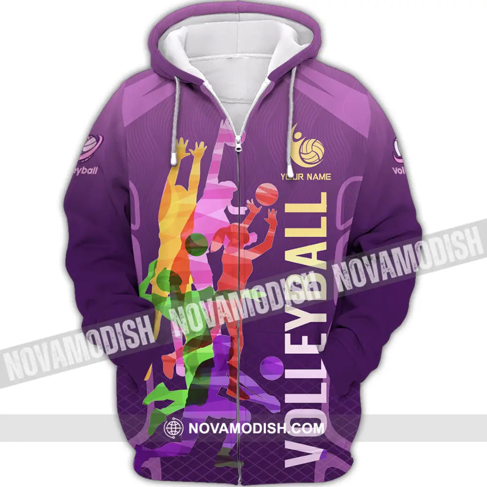 Unisex Shirt - Custom Volleyball 3D Shirt - Zipper Hoodie / S - T-shirt