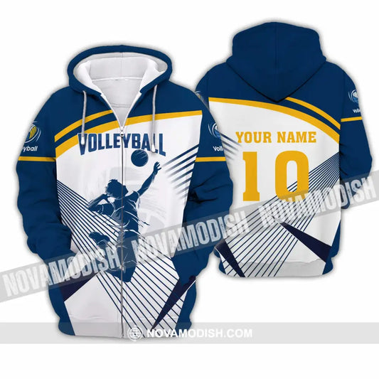 Unisex Shirt - Custom Volleyball 3D Shirt Zipper Hoodie / S T-shirt