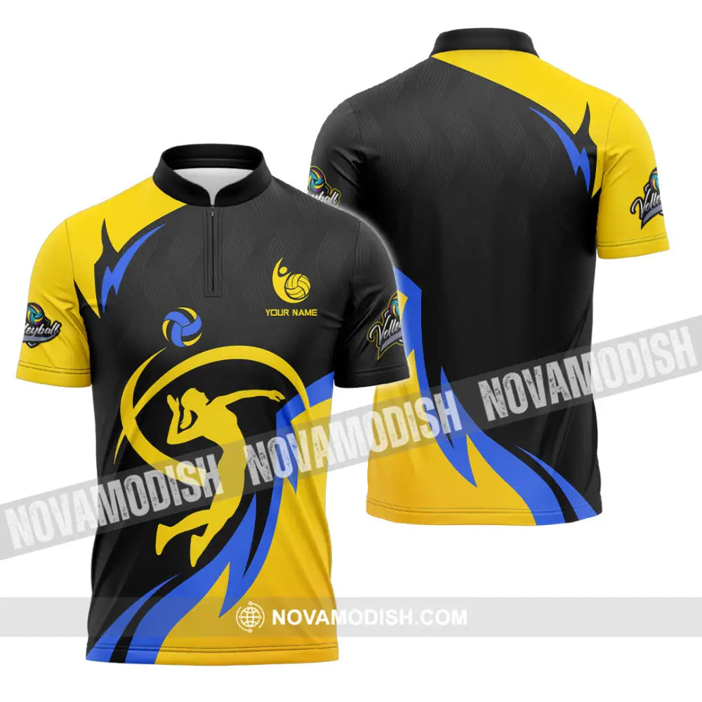 Unisex Shirt - Custom Volleyball 3D Shirt - Zipper Polo Shirt / S - T-shirt