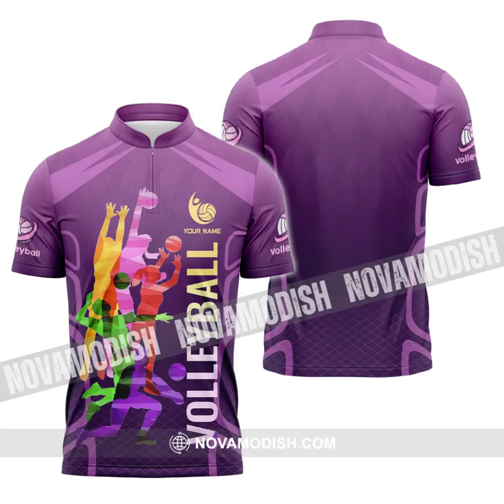 Unisex Shirt - Custom Volleyball 3D Shirt - Zipper Polo Shirt / S - T-shirt