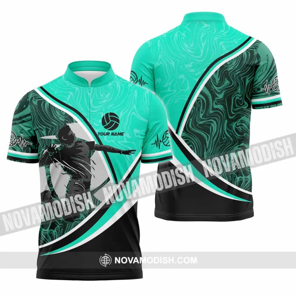 Unisex Shirt - Custom Volleyball 3D Shirt Zipper Polo Shirt / S T-shirt