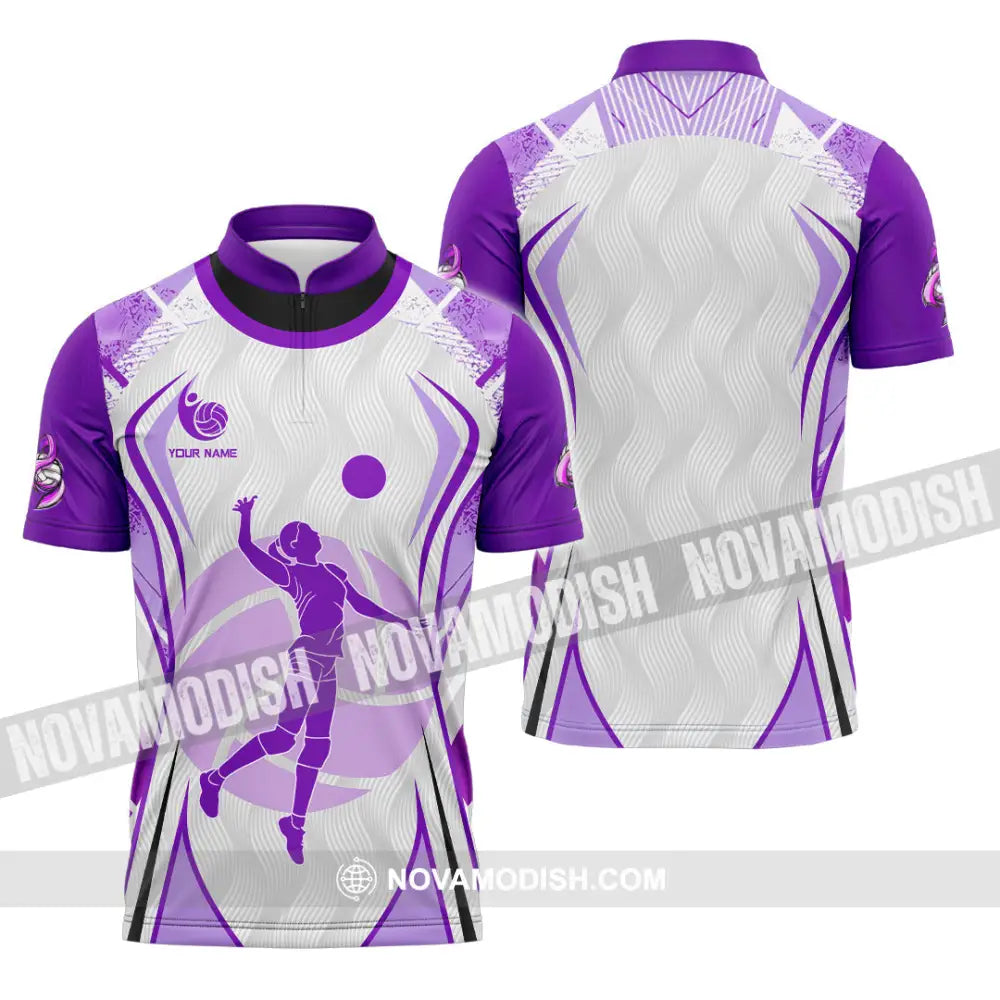 Unisex Shirt - Custom Volleyball 3D Shirt - Zipper Polo Shirt / S - T-shirt