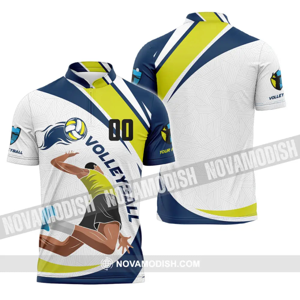 Unisex Shirt - Custom Volleyball 3D Shirt - Zipper Polo Shirt / S - T-shirt