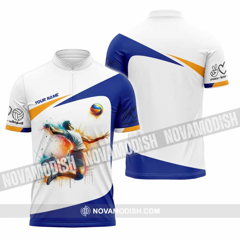 Unisex Shirt - Custom Volleyball 3D Shirt Zipper Polo Shirt / S T-shirt