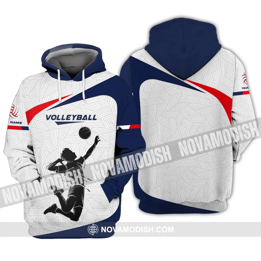 Unisex Shirt Custom Volleyball Hoodie Team T-Shirt Gift For Players / S