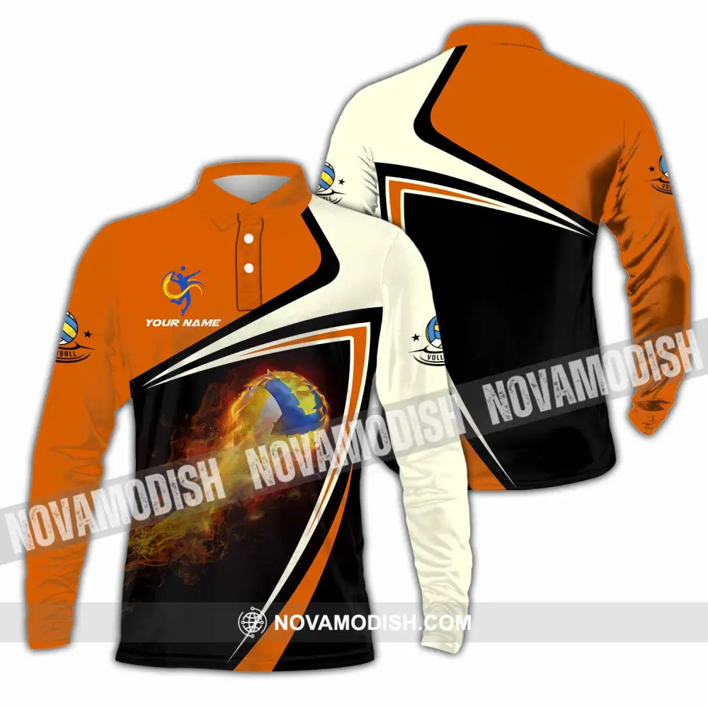 Unisex Shirt - Custom Volleyball Shirt Long Sleeve Polo / S T-shirt