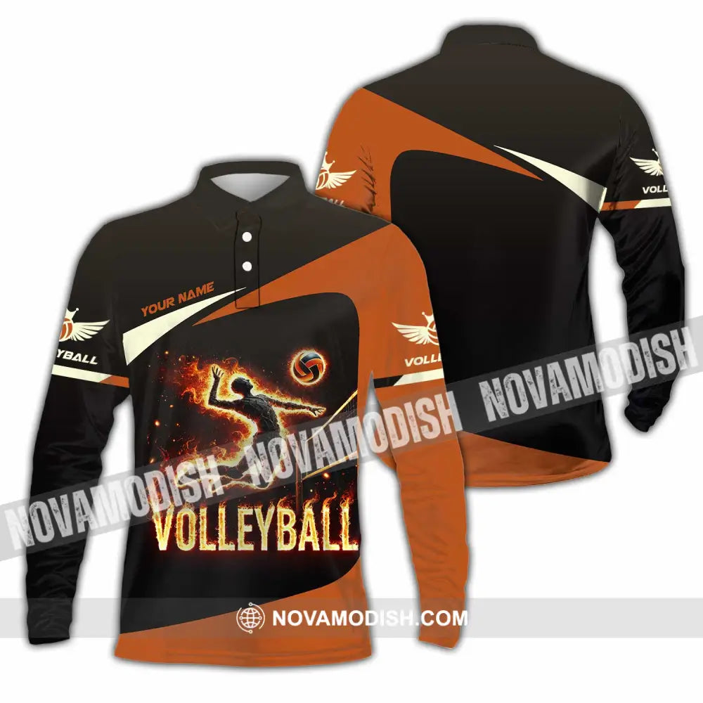 Unisex Shirt - Custom Volleyball Shirt Long Sleeve Polo / S T-shirt