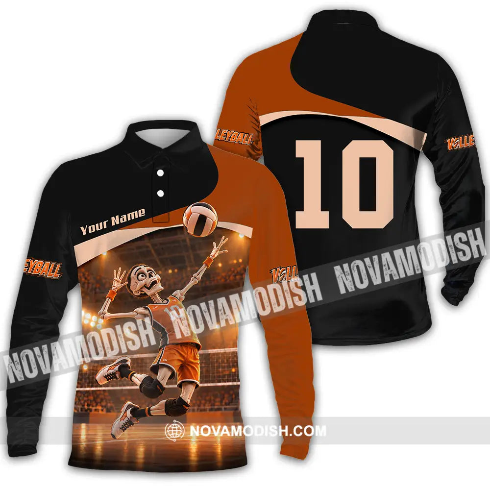 Unisex Shirt - Custom Volleyball Shirt - Long Sleeve Polo / S - T-shirt