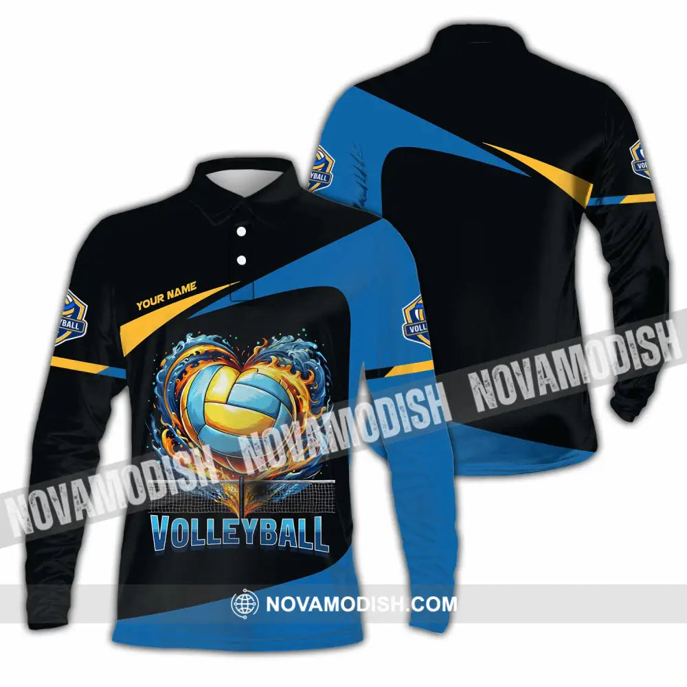 Unisex Shirt - Custom Volleyball Shirt Long Sleeve Polo / S T-shirt