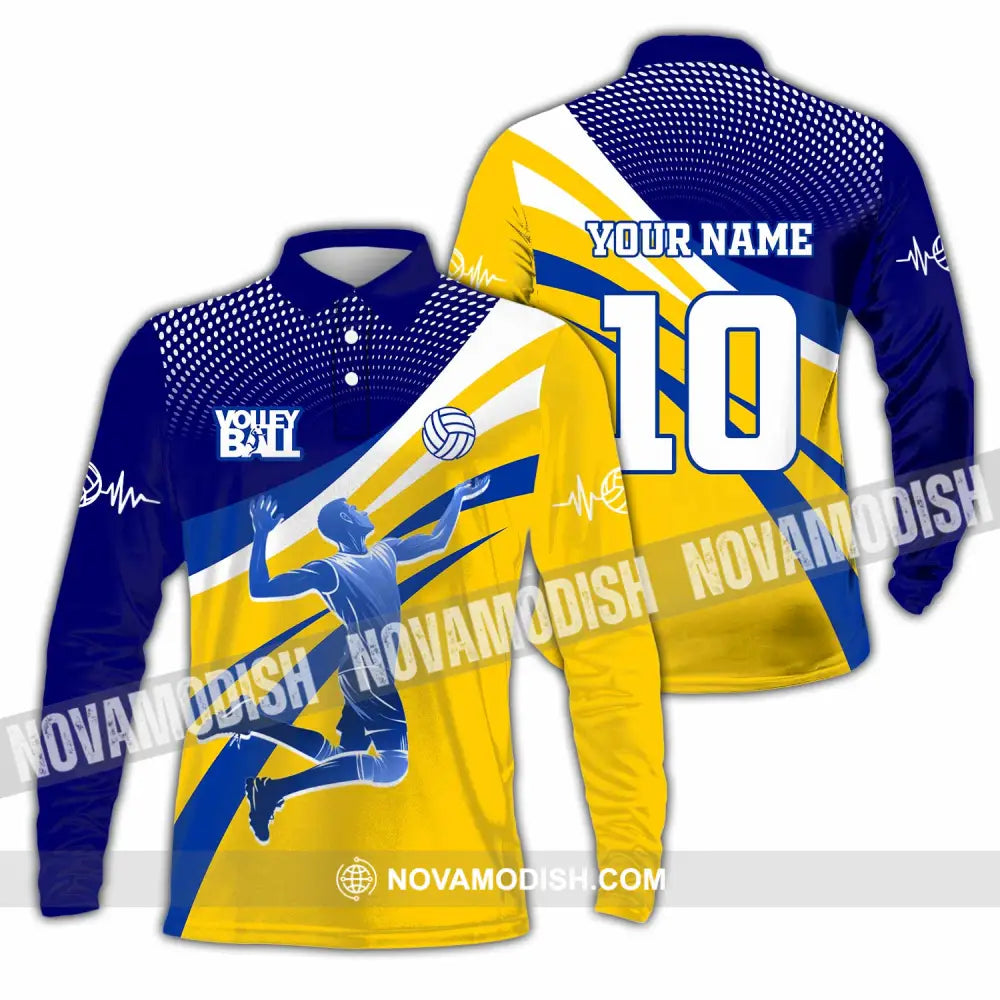 Unisex Shirt - Custom Volleyball Shirt Long Sleeve Polo / S T-shirt