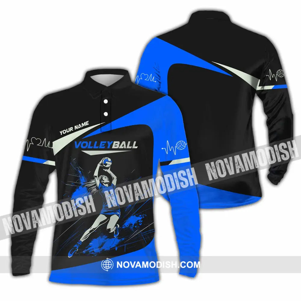 Unisex Shirt - Custom Volleyball Lover Sport Shirt Long Sleeve Polo / S T-shirt