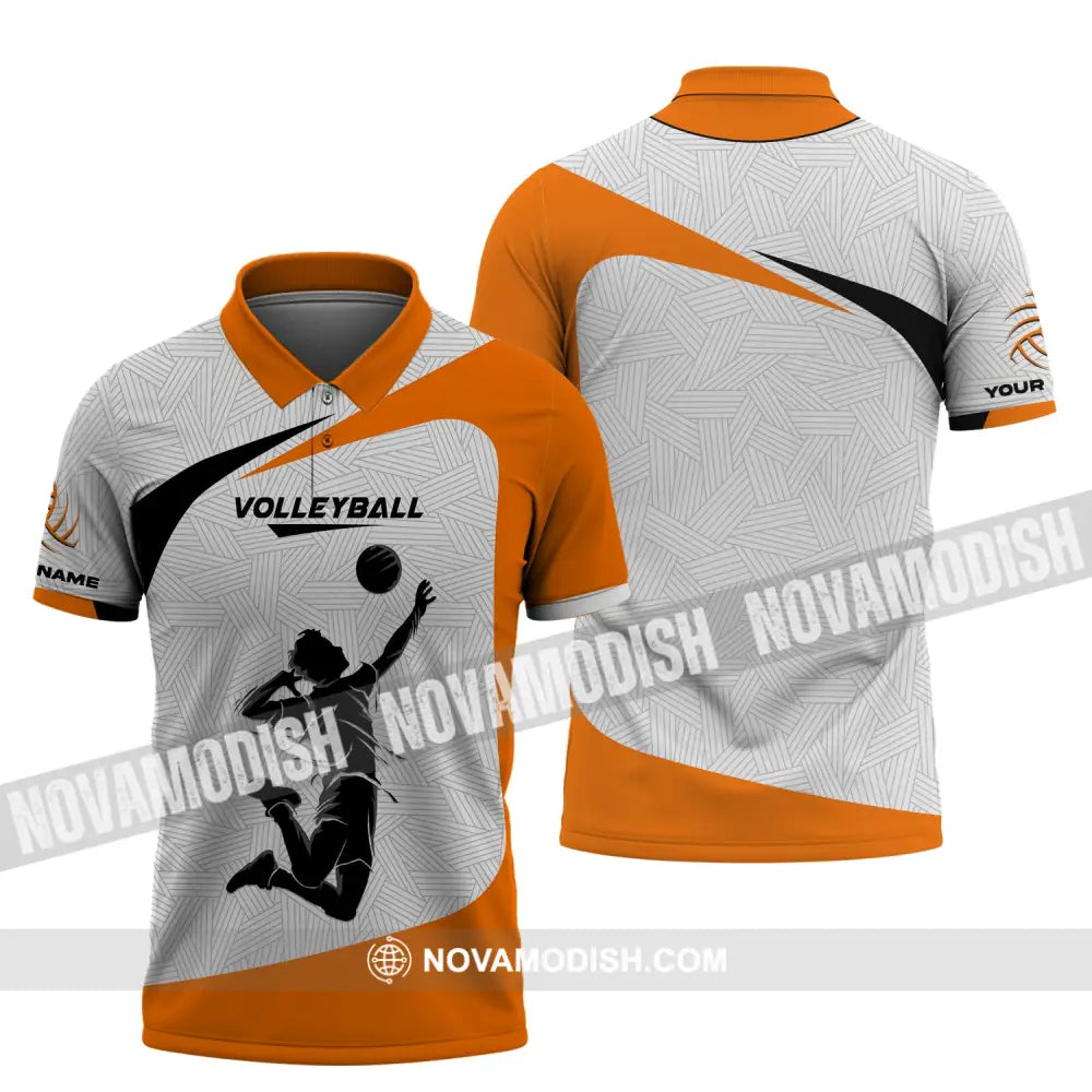 Unisex Shirt Custom Volleyball Polo Team T-Shirt Gift For Players / S