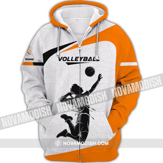 Unisex Shirt Custom Volleyball Polo Team T-Shirt Gift For Players Zipper Hoodie / S