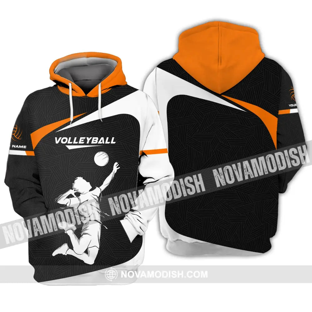 Unisex Shirt Custom Volleyball Sweater T-Shirt For Team Gift Players Hoodie / S