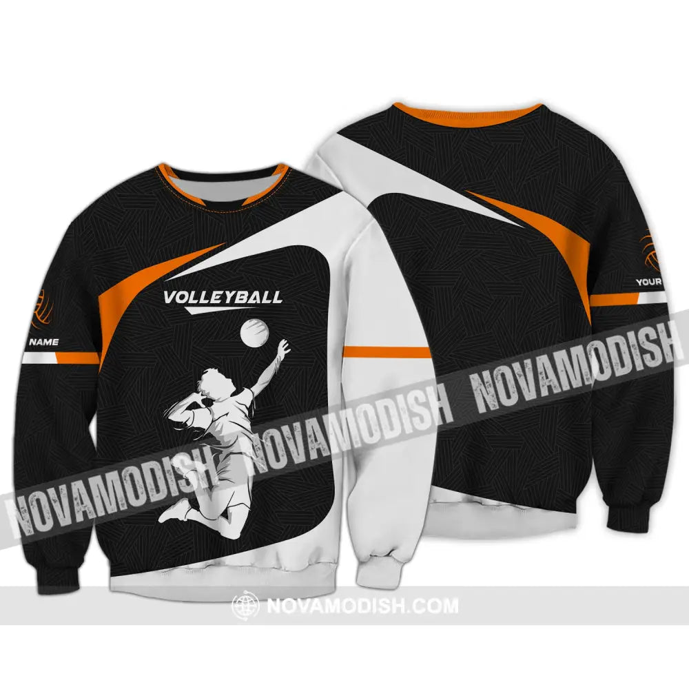 Unisex Shirt Custom Volleyball Sweater T-Shirt For Team Gift Players Long Sleeve / S