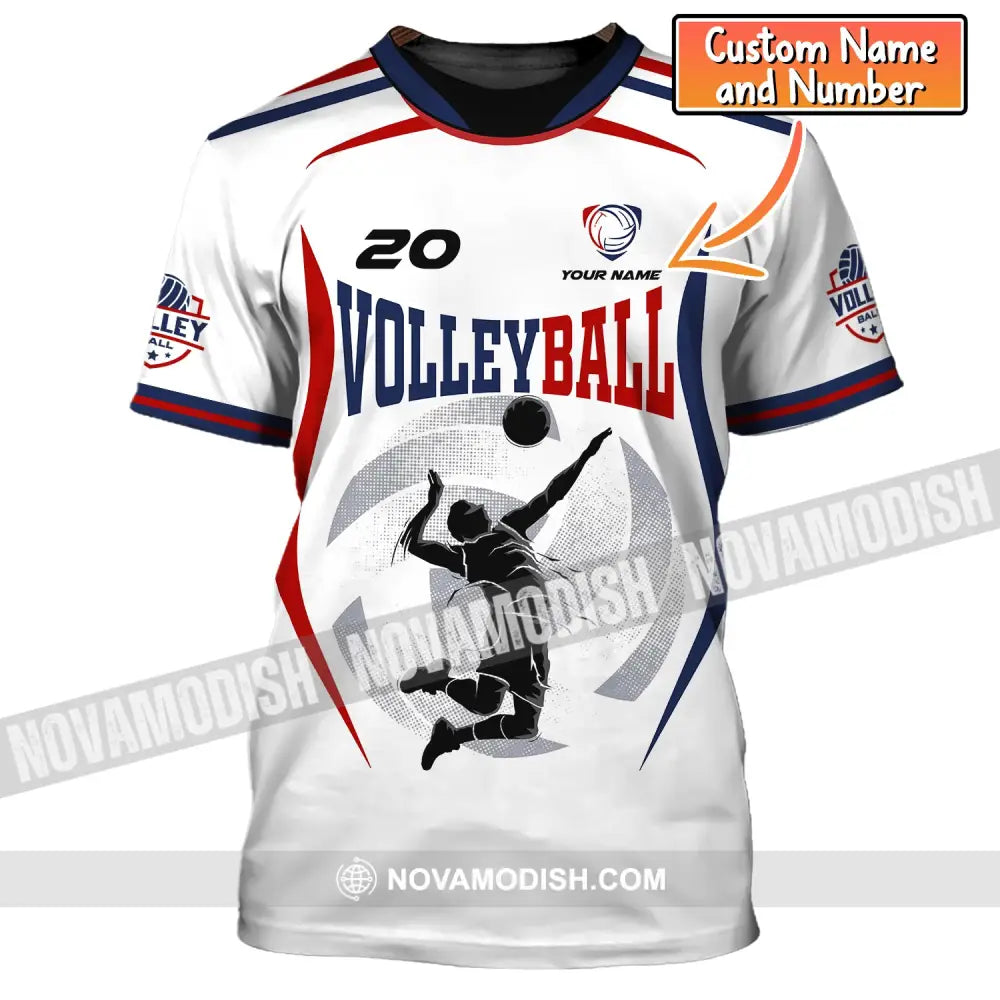 Unisex Shirt Custom Volleyball T-Shirt For Club Gift Players