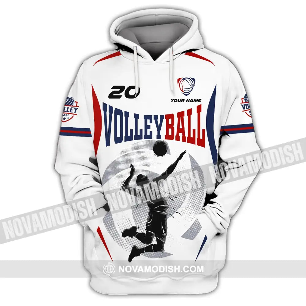 Unisex Shirt Custom Volleyball T-Shirt For Club Gift Players Hoodie / S