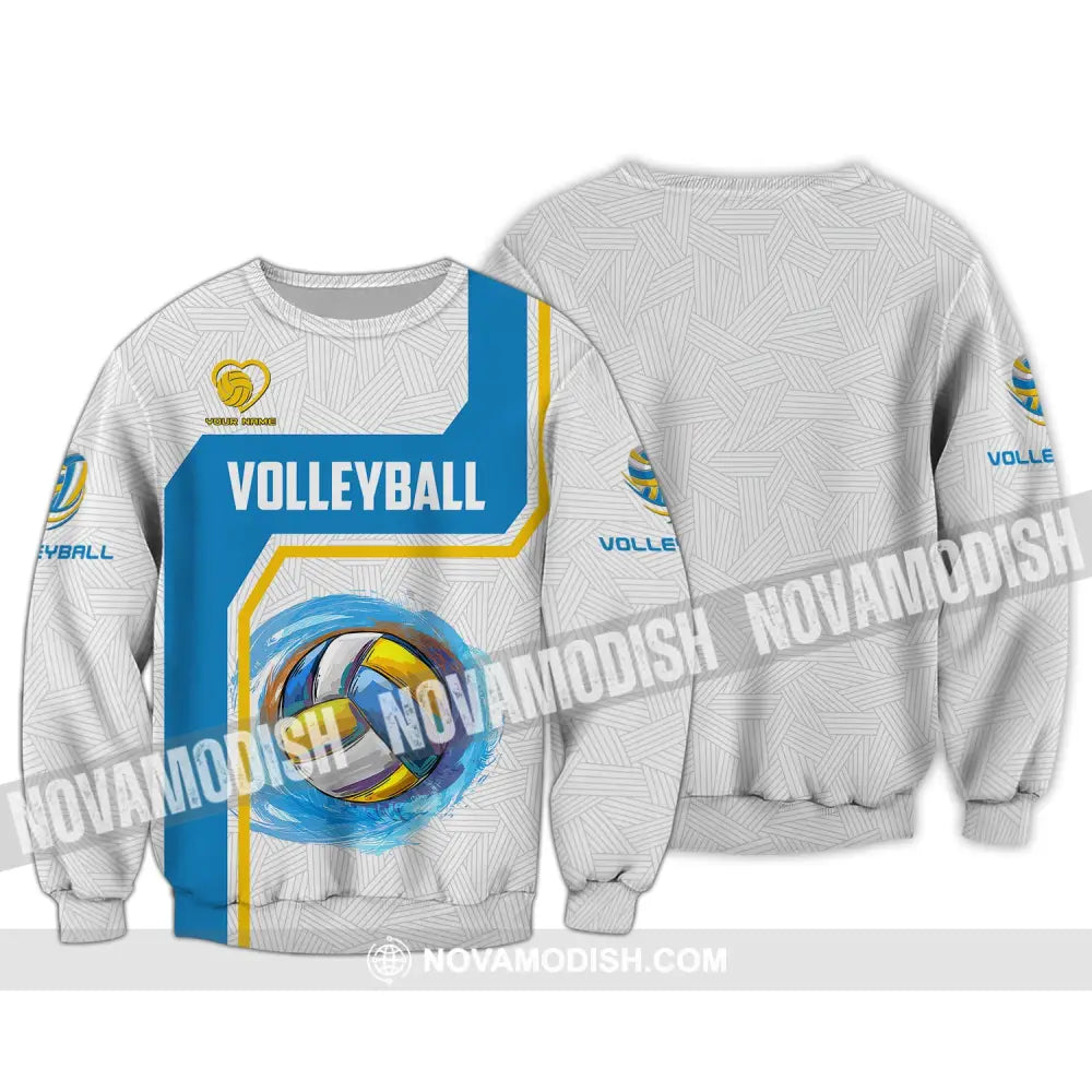 Unisex Shirt Custom Volleyball T-Shirt For Team Gift Players Long Sleeve / S