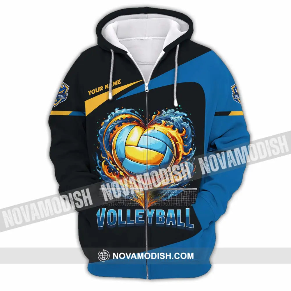 Unisex Shirt - Custom Volleyball Shirt Zipper Hoodie / S T-shirt
