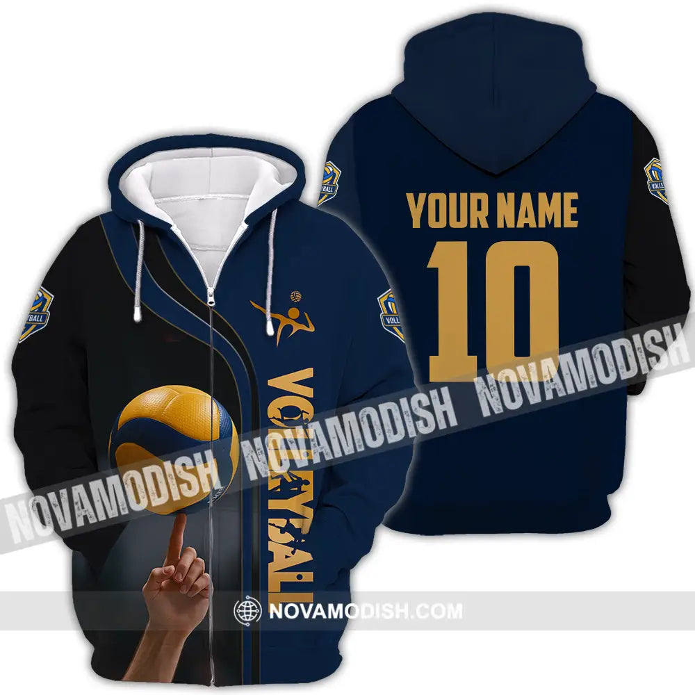 Unisex Shirt - Custom Volleyball Shirt Zipper Hoodie / S T-shirt