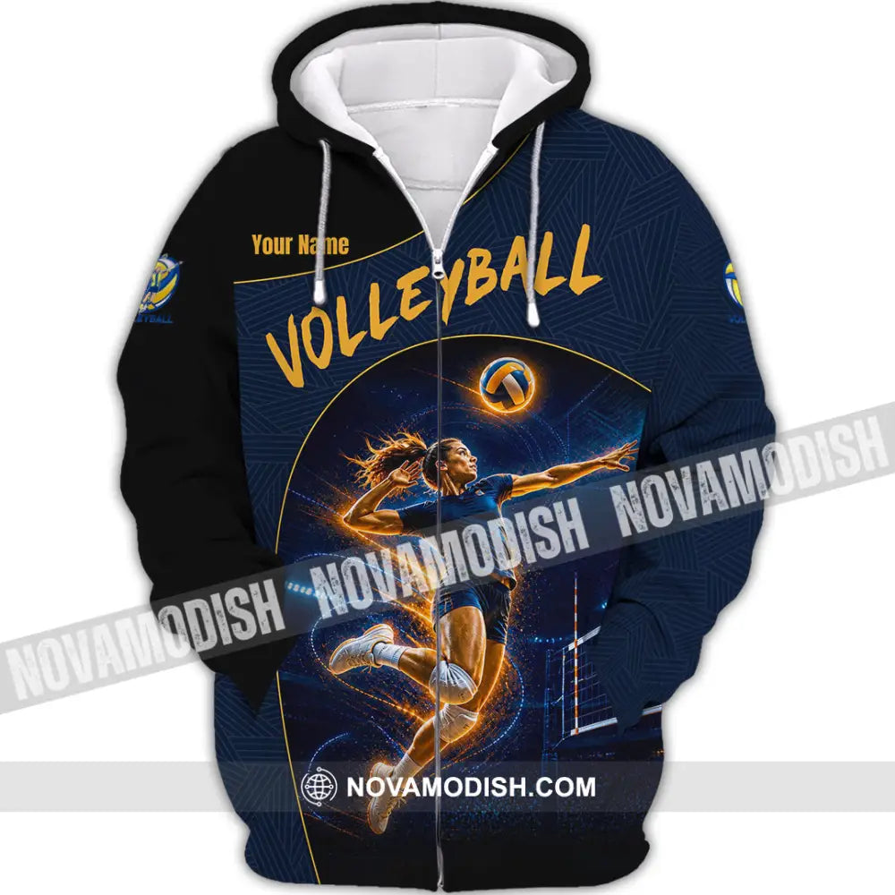 Unisex Shirt - Custom Volleyball Shirt - Zipper Hoodie / S - T-shirt