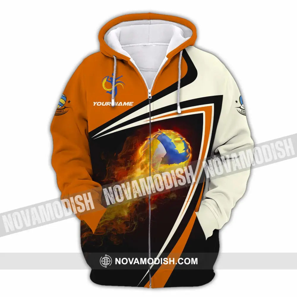 Unisex Shirt - Custom Volleyball Shirt Zipper Hoodie / S T-shirt