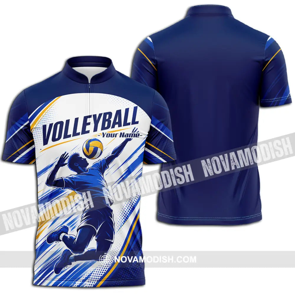Unisex Shirt - Custom Volleyball Shirt - Zipper Polo Shirt / S - T-shirt