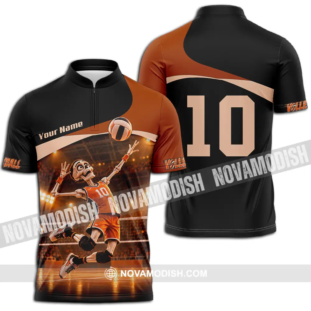 Unisex Shirt - Custom Volleyball Shirt - Zipper Polo Shirt / S - T-shirt
