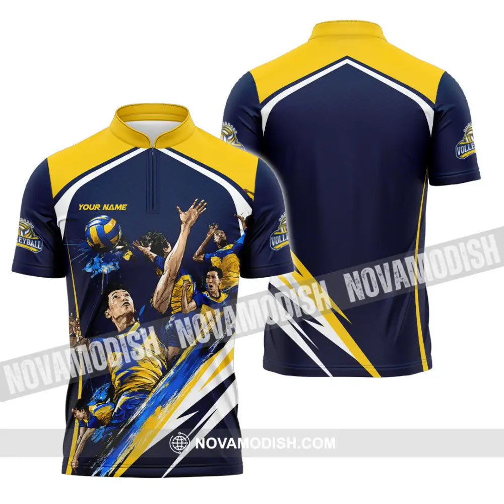 Unisex Shirt - Custom Volleyball Shirt - Zipper Polo Shirt / S - T-shirt
