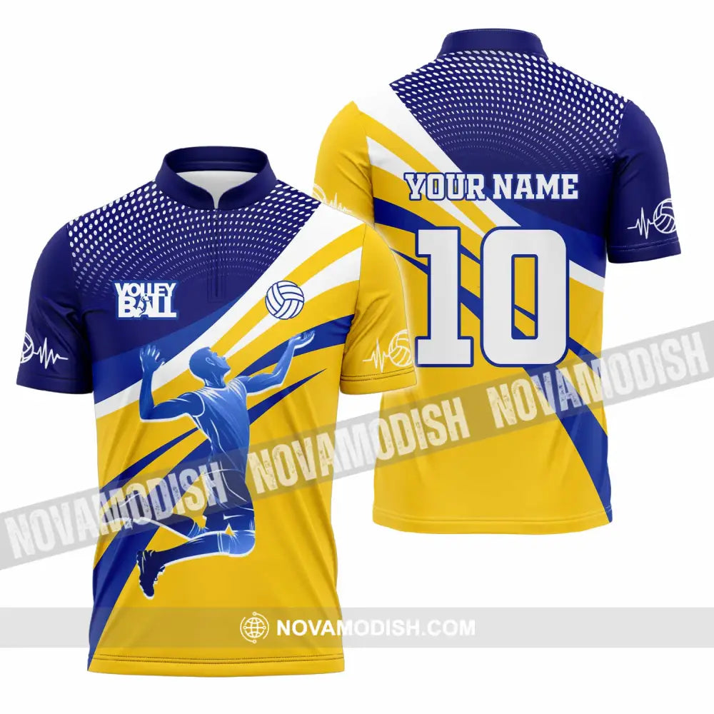 Unisex Shirt - Custom Volleyball Shirt Zipper Polo Shirt / S T-shirt