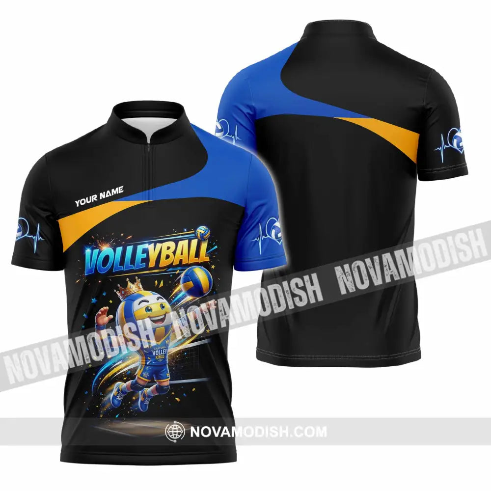 Unisex Shirt - Custom Volleyball Shirt - Zipper Polo Shirt / S - T-shirt