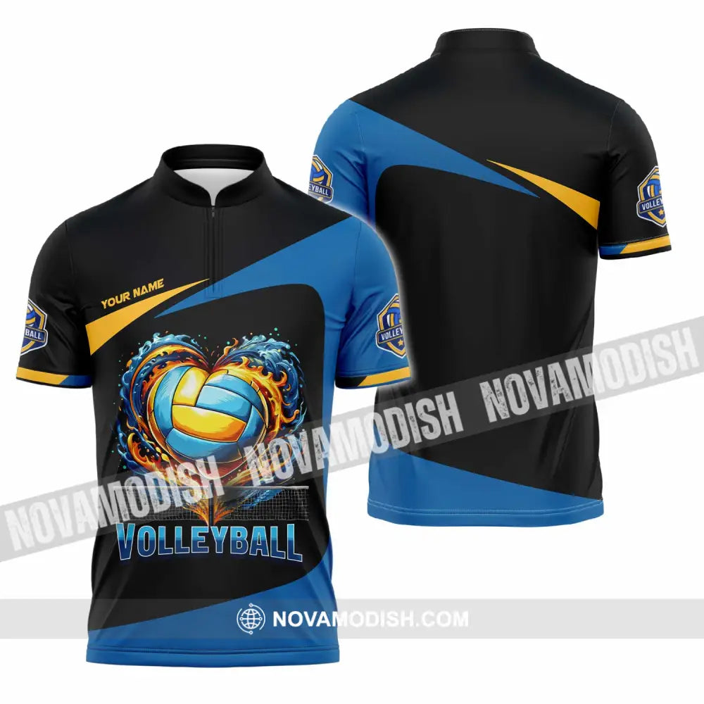 Unisex Shirt - Custom Volleyball Shirt Zipper Polo Shirt / S T-shirt