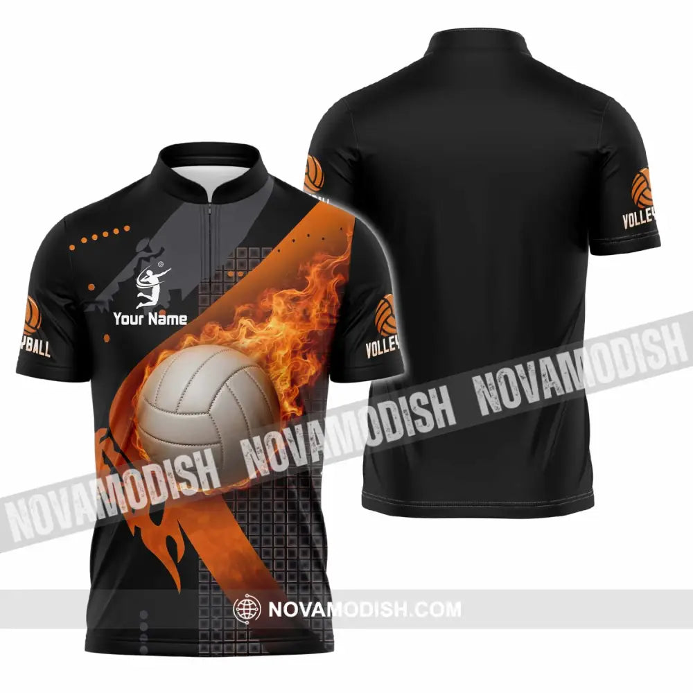 Unisex Shirt - Custom Volleyball Shirt - Zipper Polo Shirt / S - T-shirt